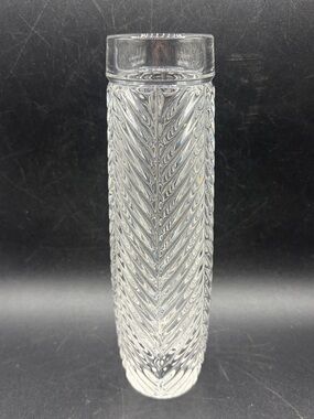 Ralph Lauren Herringbone Crystal Bud Vase Vessel Home Decor Collectible